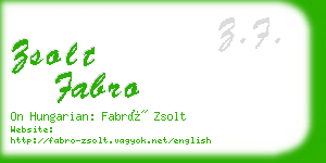 zsolt fabro business card